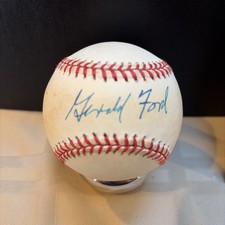 Rare President Gerald Ford Signed MLBall Blue Ink JSA Certified