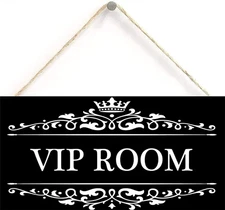 VIP Room Man Cave Home Bar Sign Pub Club Hanging Plaque Garden Shed Gift for Him