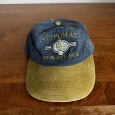 St. Thomas Virgin Islands Embroidered Sailing Hat Adult Hook And Loop