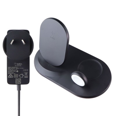 Belkin Wireless 7.5W Qi Stand for iPhone, AirPod & Apple Watch - Black (AU Plug)