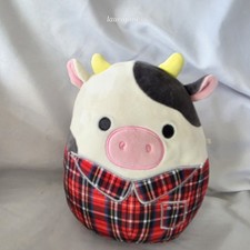 Squishmallows Connor Cow In Plaid Pajamas Plush Stuffed Toy 9 Inch 2024