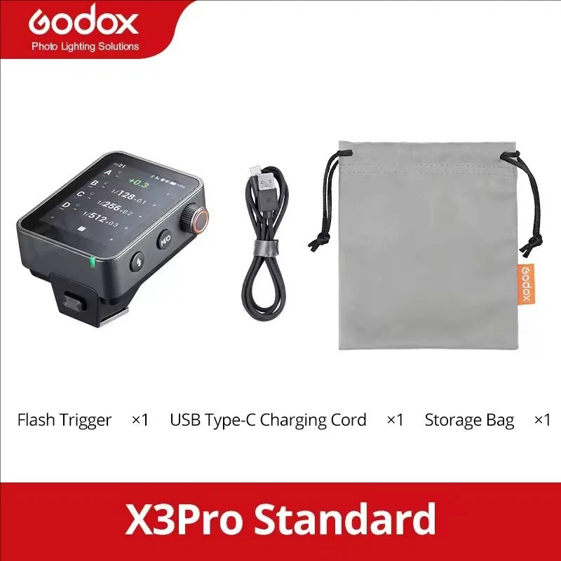 Transmisor de pantalla táctil disparador de flash inalámbrico Godox X3pro 2,4 pulgadas TTL HSS 2,4G Foto 4 de 4
