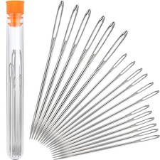Large-Eye Needles Steel Yarn Knitting Sewing Darning Silver