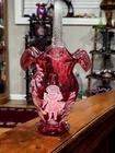 Fenton - Cranberry Basket-1533 DI "Breezy Day" - 1999 - Mary Gregory