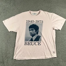 Commonwealth Greater Good Bruce Lee Shirt Mens XL Pink Made In USA Flaws