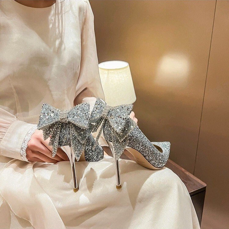 Sequin court sale shoes