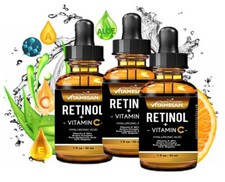 3 Retinol Vitamin C Hyaluronic Acid Anti-Aging Fine line Wrinkle Serum 25