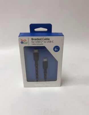 Tech Cable 00 Tech & Go 3 ft. Blk Braided Patch Cable for USB-C to USB-C, Ltd ...