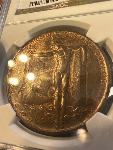 #A9043A HK-400, 1915 Panama-Pacific Expo Official Medal, Bronze, NGC MS-62 Toned - Picture 3 of 10
