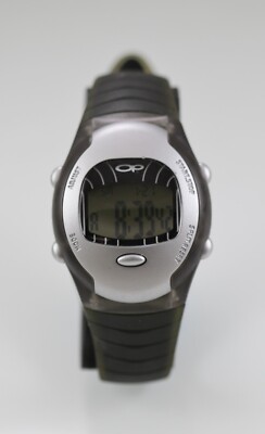 Ocean Pacific Herren Uhr Grau Schwarz Plastik 50m Licht Chrono Alarm Datum Quarz
