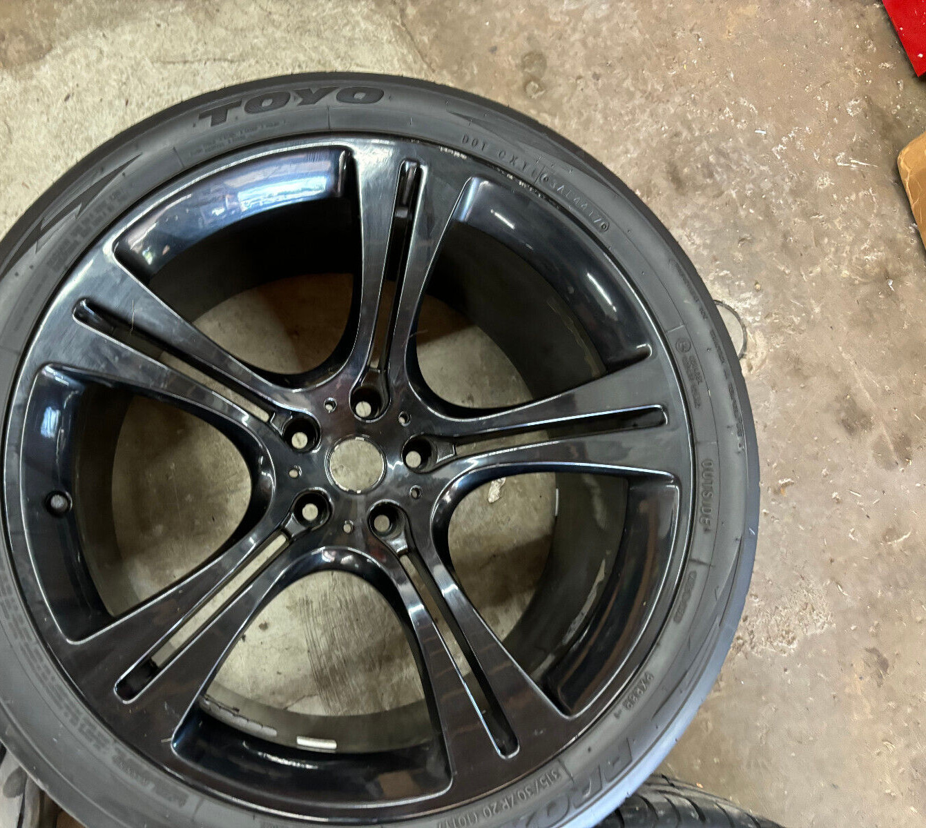 McLaren MP4-12C 20" 20x11 OEM Rear Wheel Rim 2012 - 2014 Gloss Black NICE 570s