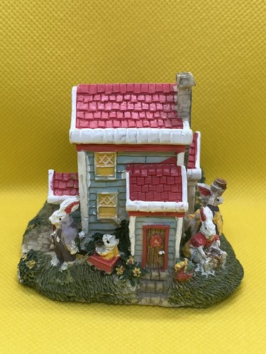 Cesta de Pascua The Bunny Family Village EH10 1995 tejido - Imagen 2 de 10