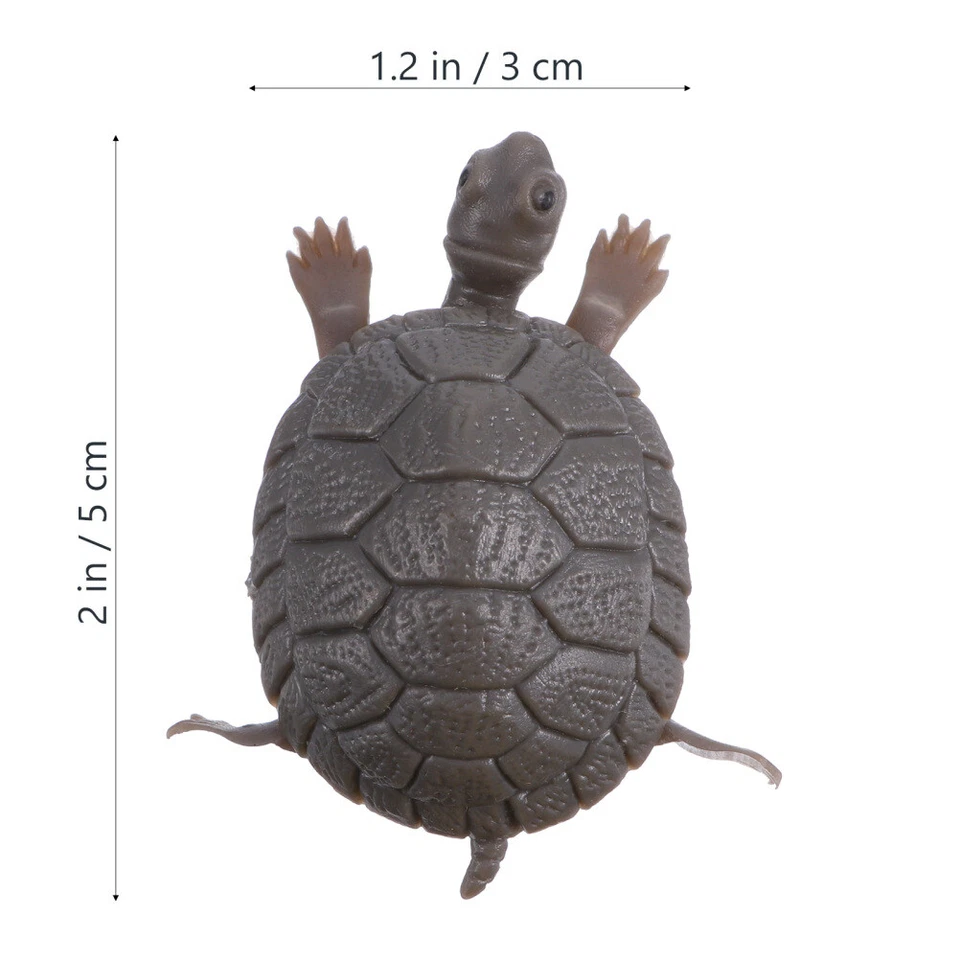 Adorno de tortuga falsa realista 3 piezas simulación tortuga pecera decoración Foto 4 de 4