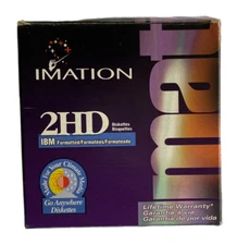 Imation 2HD Diskettes IBM Formatted Go Anywhere Floppy Disk (New) 18 Pack