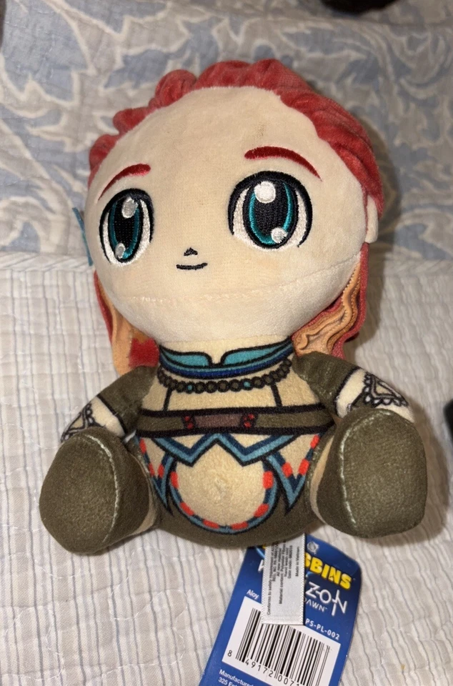 2 brinquedos novos de pelúcia de pelúcia Sony PlayStation God of War Kratos & Aloy 6" - Imagem 4 de 4