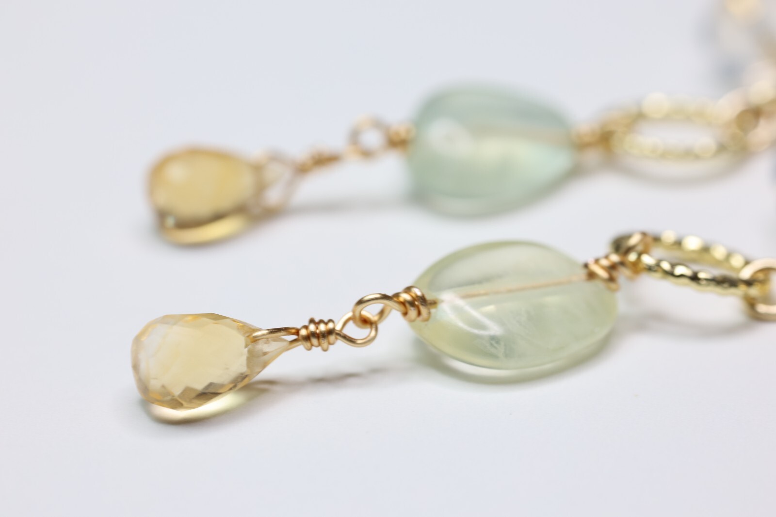 Boucles d'oreilles argent citrine anti-allergie pour oreilles sensibles