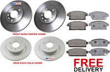 FOR VAUXHALL ZAFIRA TOURER 2011-2016 FRONT & REAR BRAKE DISCS & PADS BRAND NEW