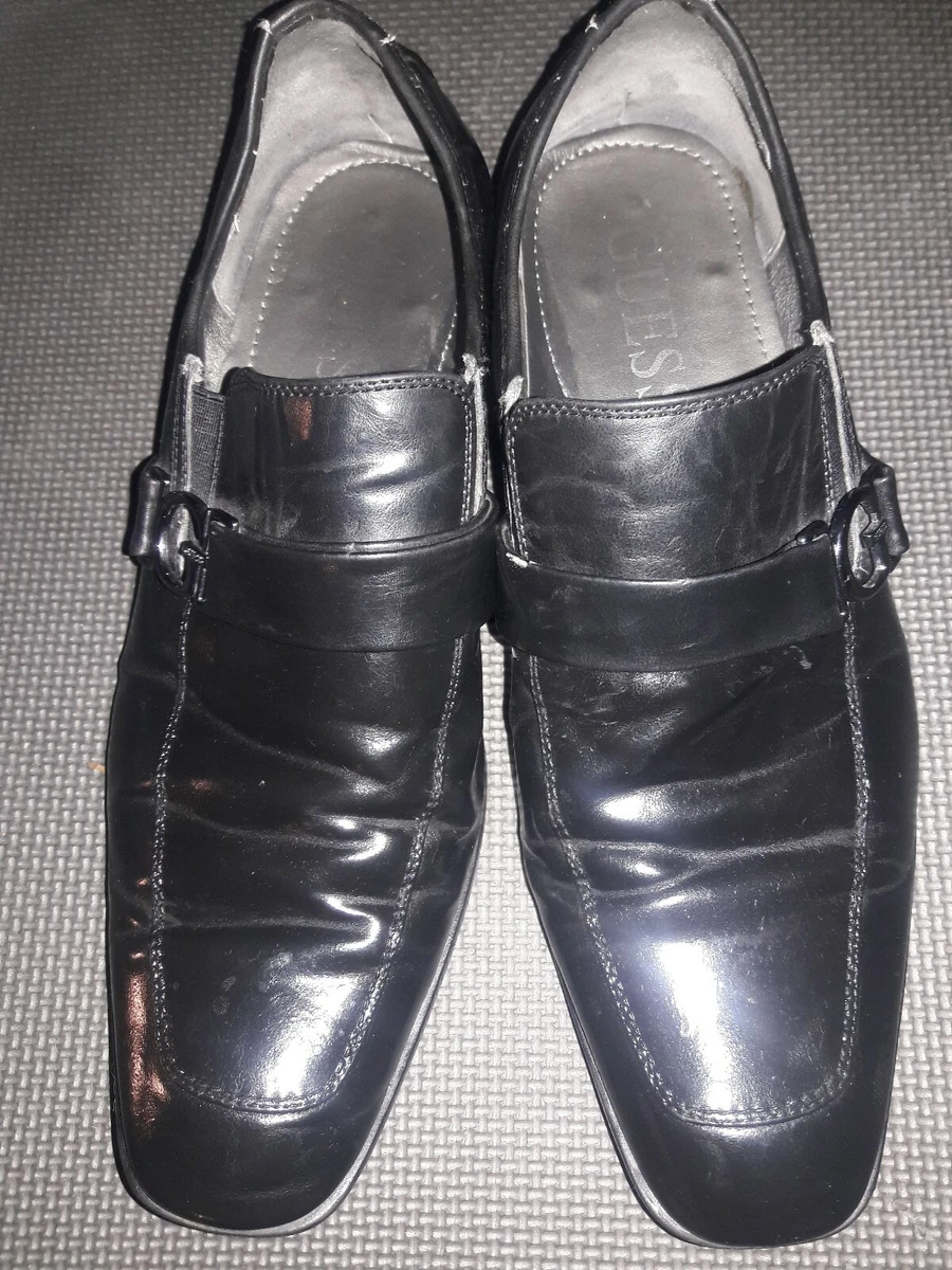 Guess Retro MG Vieno Men&#039;s Black Leather Slip Shoes size 11 M | eBay