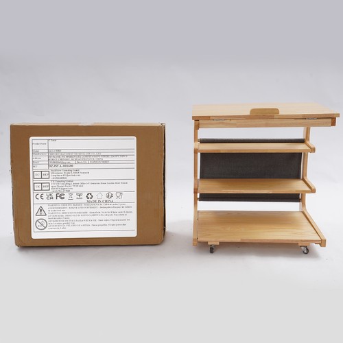 4-stufiger C-förmiger Tisch Sofa-Beistelltisch für Laptop Kaffee mit Rädern - Bild 16 von 16