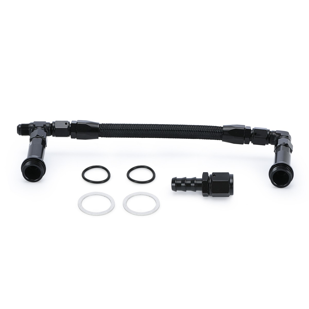 Fuel Pumps For Ford Focus 6AN Braided Dual Feed Fuel Line Kit For Holley 4150 Carburetors, Aluminum &amp; Stainless Steel Double Pump Fuel Line