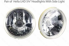 Hella 5 3/4" LHD Halogen Headlight/Headlamps Dipped, Main Beam & Sidelight