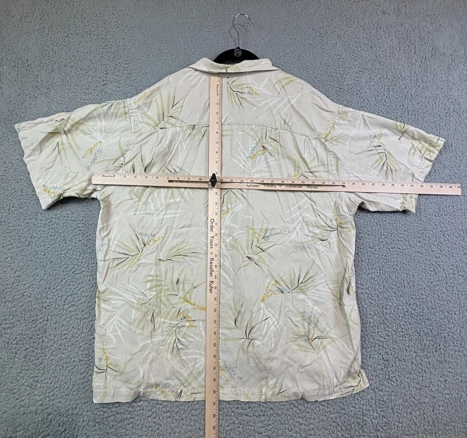 Camisa Van Heusen Para Hombres XXL Lavable Seda Hawaiana Tropical Manga Corta Botón Foto 4 de 4