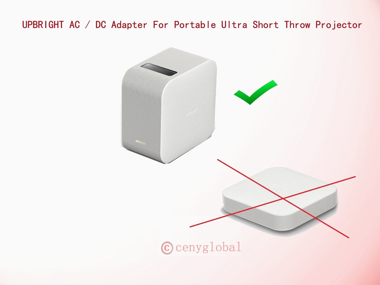 AC DC Adapter For Sony Portable Ultra Short Throw Home Theater
