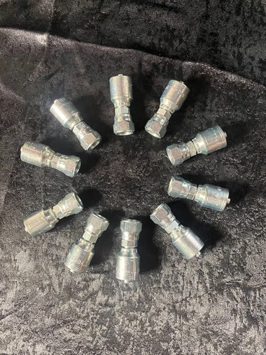 FJ11K-04-06 1/4" TO 3/8" JIC SWIVEL HYDRAULIC FITTING INTERTRACO PARKER QTY. 5