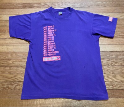 Vtg 90s Live For Jesus Ridgecrest Nike Parody Single Stitch T