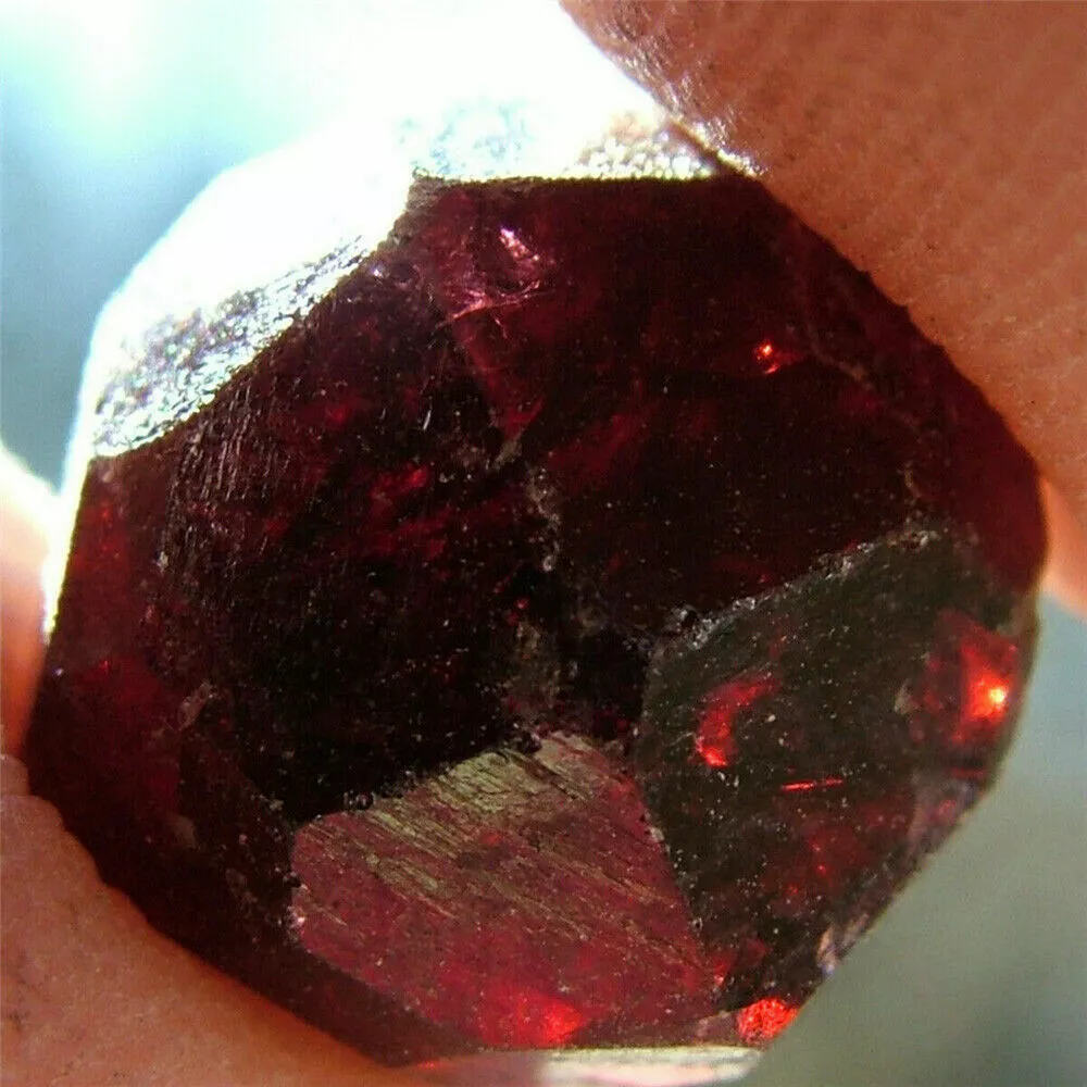 UK Natural Red Garnet Crystal Rough Stone Mineral Specimen Healing