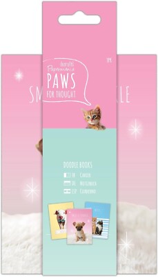 Papermania Pfoten zum Nachdenken 3er Pack x A6 Kritzelbinden je 1 Schwein, Hund und Katzen