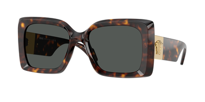 Versace VE4467U 108/87 Square Sunglasses - Havana/Grey Versace VE4467U 108/87 Havana Sunglasses for Woman  main image 3