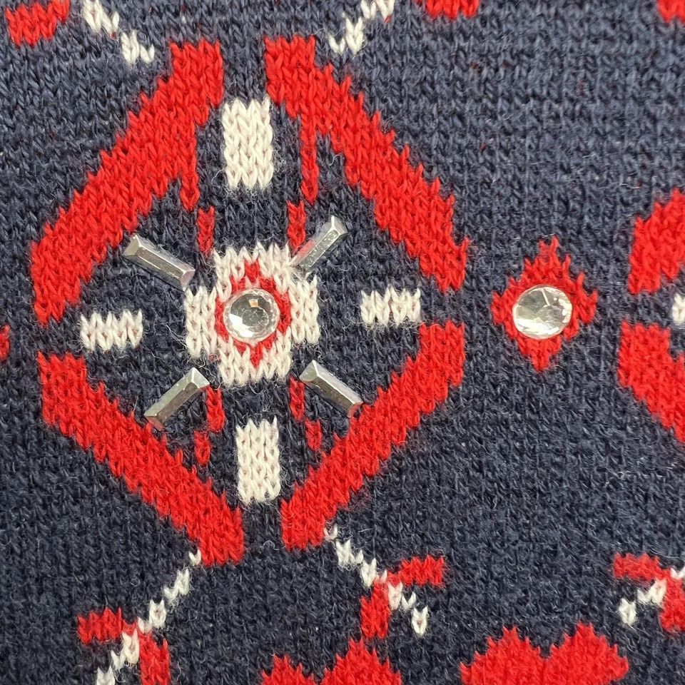 SUÉTER CHARTER CLUB FEMININO Tamanho G PXL MALHA GOLA REDONDA Férias CORAÇÃO DE CACHORRO Frisado - Imagem 3 de 4