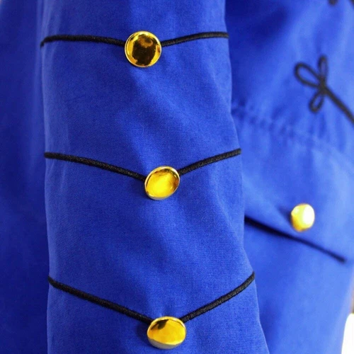 Men's Gothic Clothing Military Jacket Stand Collar Rock Coat Retro Punk Coat - Picture 7 of 23
