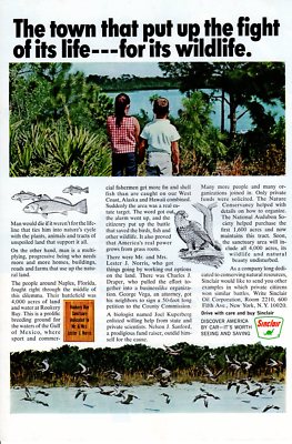 Vintage print ad Gas Oil Sinclair 1967 Rookery Bay Sanctuary Lester J Norris ad