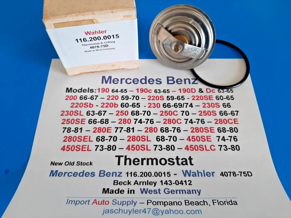 Termostato 71c graus Mercedes Benz,190,200,220,230,250,280,450 Veja aplicativos completos - Imagem 4 de 4