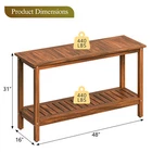 48'' Console Sofa Table with Storage Shelves Entry Way Table Indoor & Outdoor