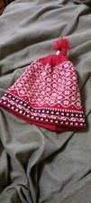 Norwegian Kids Knit Cap Red with White Small size