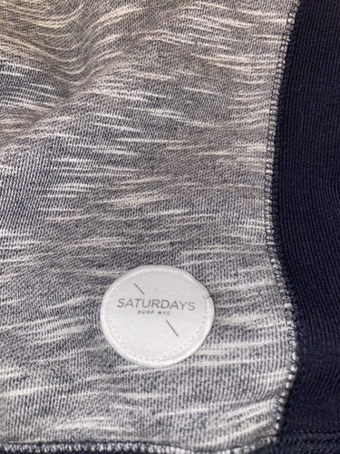 Saturdays NYC crewneck Sweatshirt Pullover Grey Blue Size L Large men’s - Picture 6 of 7