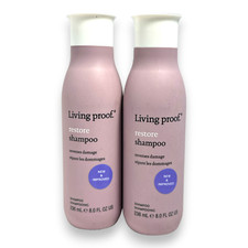 Living Proof Restore Shampoo 236ml/8.0fl.oz. New; LOT OF 2