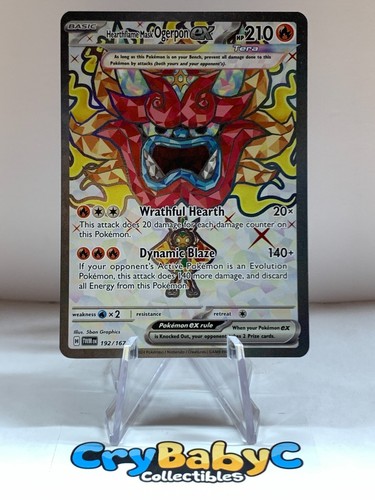 Pokemon Hearthflame Mask Ogerpon ex 192/167 Twilight Masquerade Ultra Rare Full