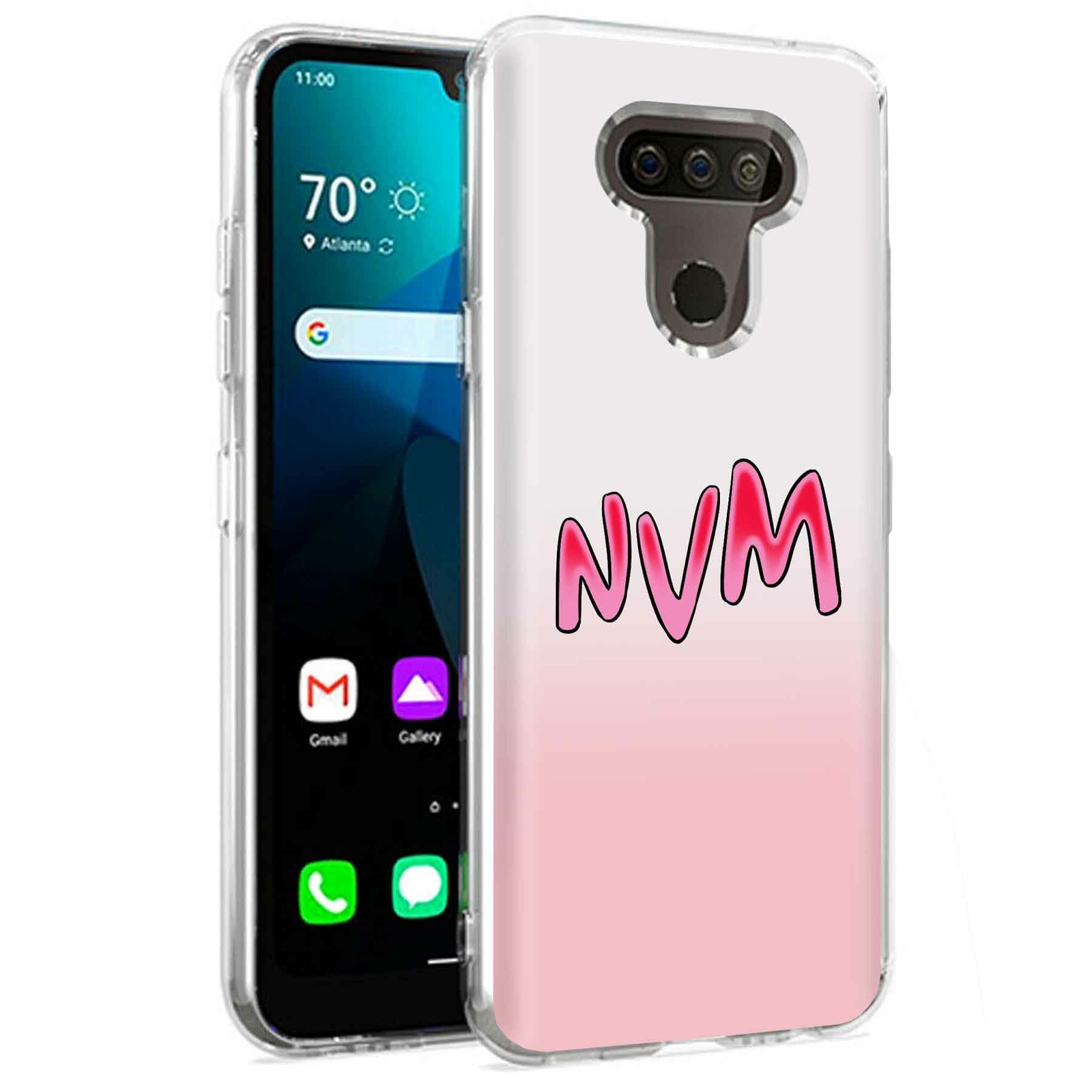 Phone Case for LG Harmony 4,Premier Pro Plus,K41, NVM never mind Print