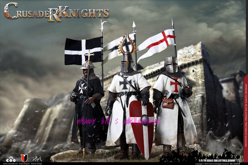 Coomodel 1/6 Se058 Legends Of Empires Crusader Knights 3 In 1 Set