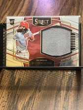 BRANDON MARSH 2022 PANINI SELECT ANGELS ROOKIE JUMBO WORN JERSEY PATCH RELIC RC!