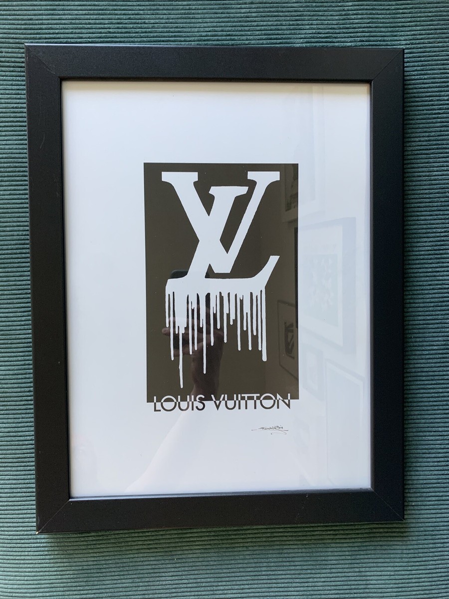 Louis Vuitton Fairchild Paris Framed Signed Art Print 18x13