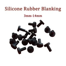 Silicone Rubber Blanking Round Solid Black Hole Plug End Caps Bung Size:3mm-15mm