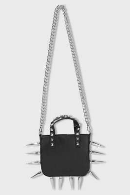 KILLSTAR Schultertasche - Off Kilter Kunstleder Nieten Spikes Schädel Goth Punk