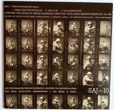 Tristan Honsinger / Maarten Van Regteren Altena - Live Performances  FMP-SAJ  LP