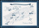 Vintage placemat WILLARD HOTEL map and old hotel pictured Washington DC n-mint — photo 1
