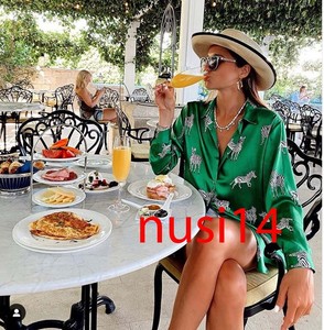 green satin blouse zara